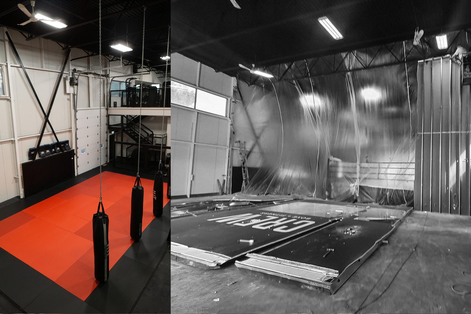 Les travaux d'agrandissement du Crew Gym