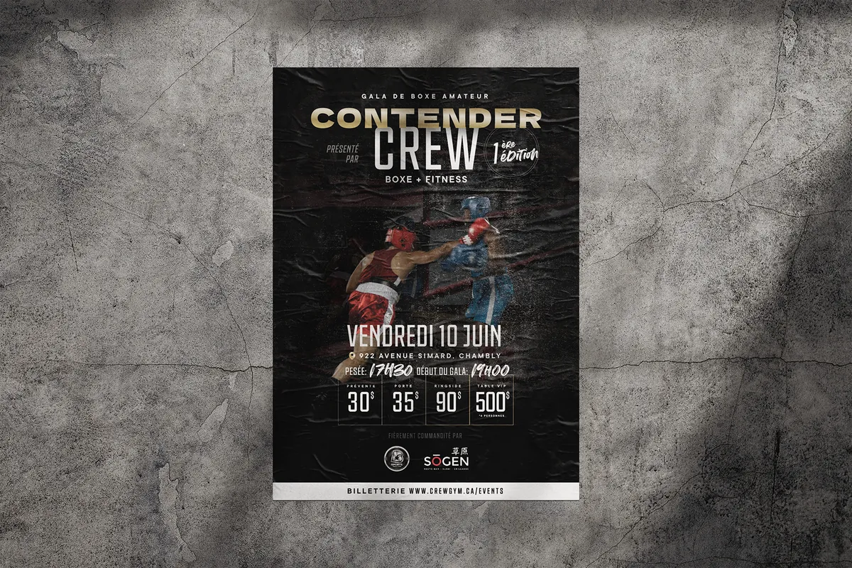 Affiche du premier gala Contender